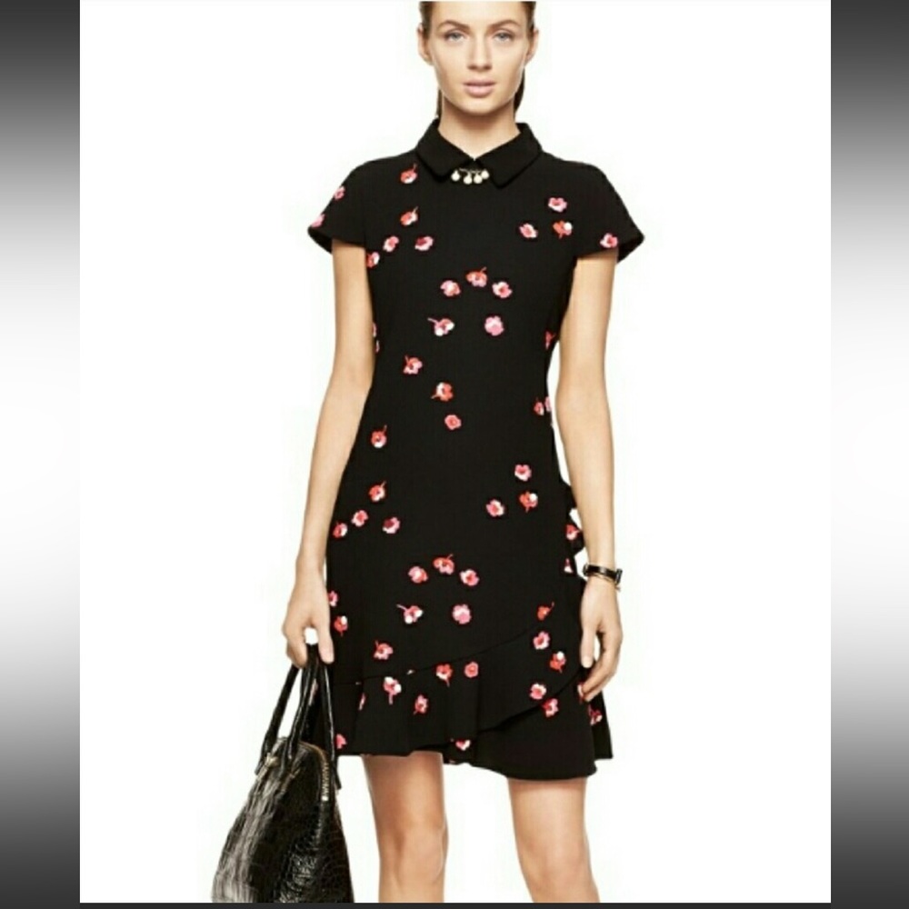 NWT KATE SPADE PETITE FLORALS RUFFLE DRESS - Picture 5 of 6